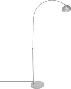Luminaria De Piso Metal Inox Marmore Arco - BRANCO