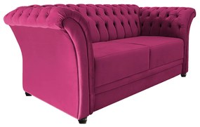 Namoradeira Chesterfield Sofia Suede Pink - ADJ Decor