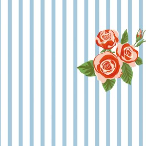 Papel de parede adesivo listrado azul e branco