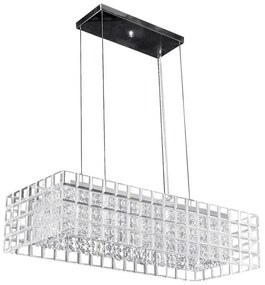 Lustre Retangular Acrilico Cristal