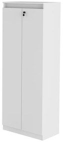 Armário Alto com Tranca para Escritório Home Office ME4151 MDP Branco G69 - Gran Belo