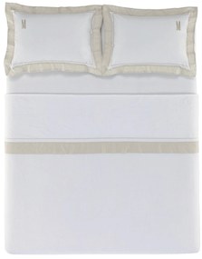 Jogo de Cama Trussardi Percal 200 Fios Fiesole Branco e Grigio - King King