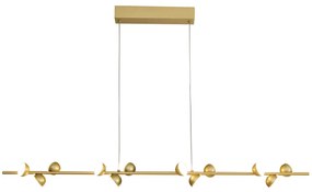 Pendente Mezzo 8,5X100Cm Led 30W 3000K Bivolt Alumínio Dourado - Usina...
