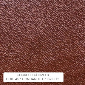 Jogo de Sofá Sala de Estar Chesterfield Duo Couro Conhaque Brilho G40 - Gran Belo