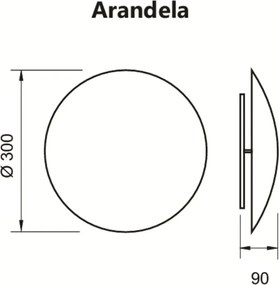 Arandela Eclipse Ø29X09Cm Led 15W - Usina 239/30 Led (BT - Branco Texturizado, 4000k)