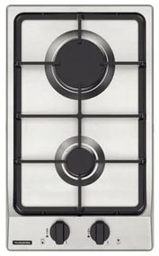 Cooktop a Gás Tramontina Dominó FF 2GX 30 em Aço Inox com Trempes em Ferro Fundido 2 Queimadores