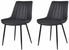 Kit 02 Cadeiras Celi Corino Preto Base Preta - 76793 Sun House