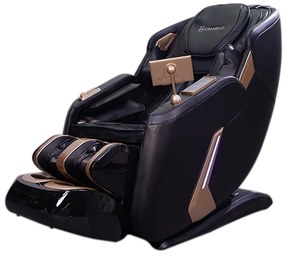Poltrona Elétrica 3D Stark Bivolt Reclinação Gravidade Zero com Massagem Aquecimento Controle LCD Touch PU Preto G94 - Gran Belo