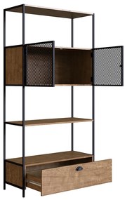 Estante 01 Porta New 180 cm Vermont e Preto - D'Rossi