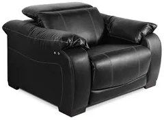 Poltrona Reclinável para Sala de Estar Living Line L07 Couro Preto - M