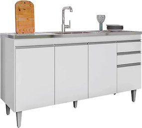 Balcão de Cozinha para Pia Dodoma MDP/BP Branco G96 - Gran Belo