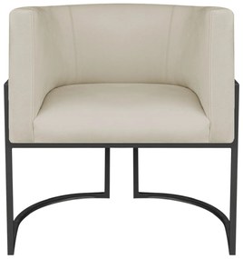 Poltrona Dália Luxo Moderna Estofada Design Sofisticado com Base de Ferro Preto Suede