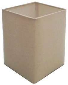 Cúpula em tecido quadrada abajur luminária cp-4007 25/16x16cm algodão crú