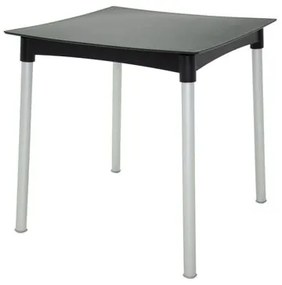 Mesa Tramontina Diana Preta 70 x 70 cm em Polipropileno com Pernas de Alumínio