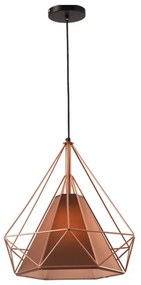 Pendente Alumínio RPX Aramado Piramidal 25cm Cobre/Café - Startec Bivolt