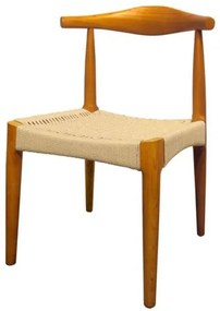 Cadeira Carmela Assento Corda Natural com Estrutura em Madeira Elmo - 74480 Sun House
