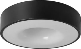 Plafon Sobrepor Aluminio Difusor Preto Nice