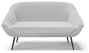 Kit 01 Namoradeira 02 Lugares e 02 Poltronas Giovana Suede Pés Palito De Ferro - D'Rossi - Cinza