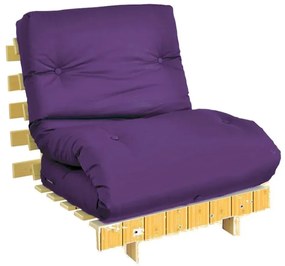 Futon Dobravel E Enrolavel Solteiro 175X62Cm Orthovida + Brinde Jogo D... (Roxo)