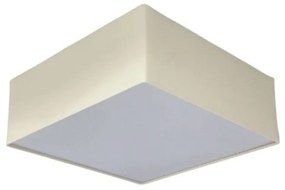 Plafon Quadrado Md-3050 Cúpula em Tecido 40x40X12cm Algodão Crú - Bivolt