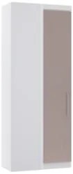 Guarda Roupa Canto Reto 90cm com 1 Porta Taiga Branco/Cinnamon L01 - M