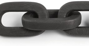 Enfeite Decorativo "Corrente Elo" em Poliresina Preto 8,5x52 cm - D'Rossi
