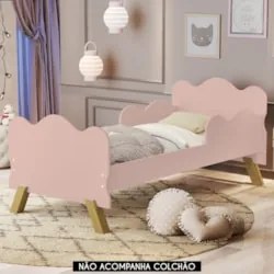 Mini Cama Infantil 148x68cm Proteção Lateral Vivi Rose Z53  - Mpozenat