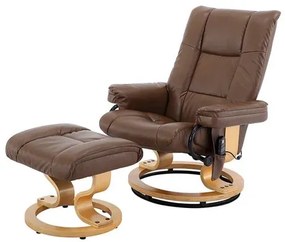 Poltrona de Massagem Minessota Com Puff Couríssimo Marrom - 64493 Sun House