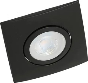 Plafon Embutir Aluminio Preto 12Cm