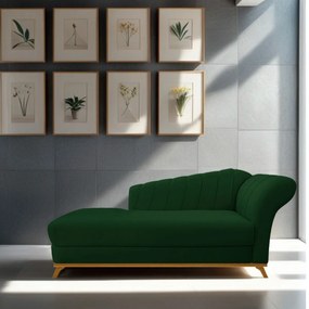 Recamier Vanessa 185cm Lado Esquerdo Suede Verde - ADJ Decor