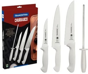 Jogo de Facas para Churrasco Tramontina Aço Inox Polipropileno 4 Peças