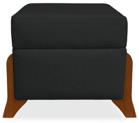 Puff Decorativo Micaela Linho Preto