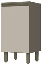 Balcão 40cm 1 Porta 100% MDF Sem Tampo Connect Duna/Cristal - Henn