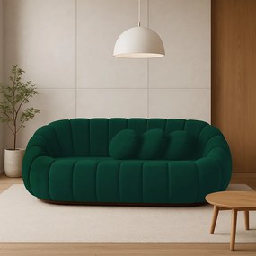 Sofá 2 Lugares Orgânico para Sala Cloud Bouclê E03 - D'Rossi - Verde