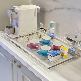 Bandeja Diamantada em Acrílico Tray Square  GG