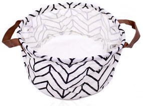 Cesto Decorativo Multiuso Organizador ZigZag Branco 15x26x26 cm - D'Rossi