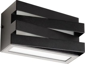 Arandela Aluminio Retangular Ip54 Trama - PRETO