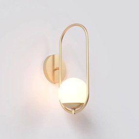 Arandela Elo 12X16X35Cm Aluminio E Globo 01Xg9 - Qimporta Ar2302 (CHAMPANHE)