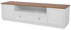 Rack Louvre M - 2m - Branco c/ Tampo Freijó Clássico Kleiner