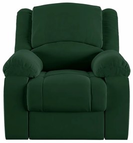 Poltrona do Papai Reclinável Sala de Cinema Madrid Manual Veludo Verde Esmeralda  G23
