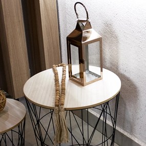 Colar Madeira Decorativo Miçanga Bege 95 Cm - D'Rossi