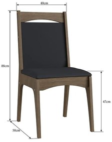 Conjunto Completo Jantar Cozinha Mesa Elástica 6 Cadeiras
