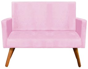Namoradeira Nina Suede Pés Palito Castanho D'Rossi - Rosa Bebê