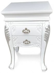Mesa de Cabeceira Luiz XV Madeira Maciça Design de Luxo Peça Artesanal