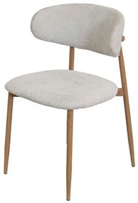 Cadeira Elina Assento Linho Cinza Base Clara - 79380 Sun House