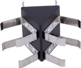 Junção Triangular Y Para Pendente Preto Sem Iluminação Fit40