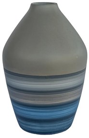Vaso Reto decorativo em Cerâmica 25x16x16 - Lagunas Fosco Kleiner