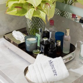 Bandeja Oblonga Madeleine Lisse Inox St James - Fundo Madeira  Fundo Madeira