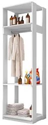 Módulo Guarda Roupa Closet Com Prateleiras Titan Branco Velluto - Móve