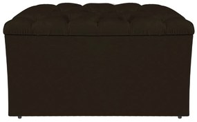 Calçadeira Estofada Liverpool 90 cm Solteiro Corano Marrom - ADJ Decor